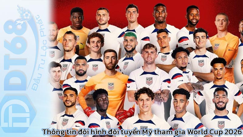 Thông tin đội hình đội tuyển Mỹ tham gia World Cup 2026